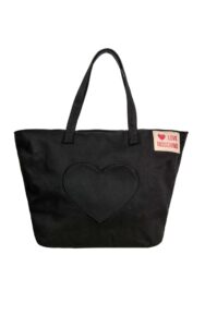 Torba MOSCHINO Heart Borsa Denim Nero