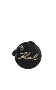 Torebka Karl Lagerfeld Signature Round Black Gold