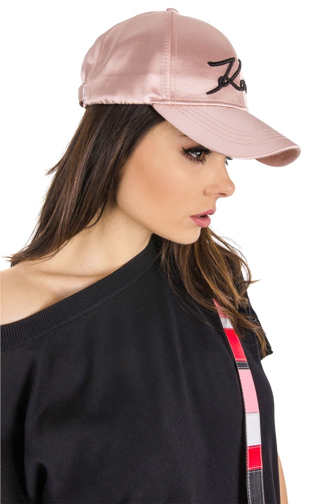 Czapka Baseball Karl Lagerfeld Pink Pearl