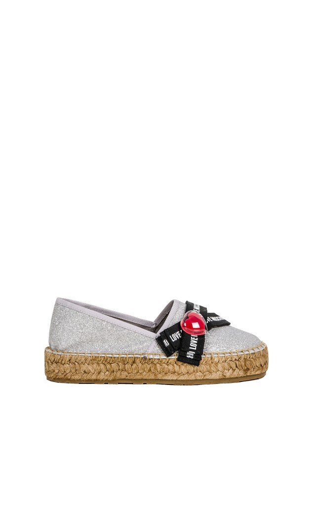 Espadryle Love Moschino Argento