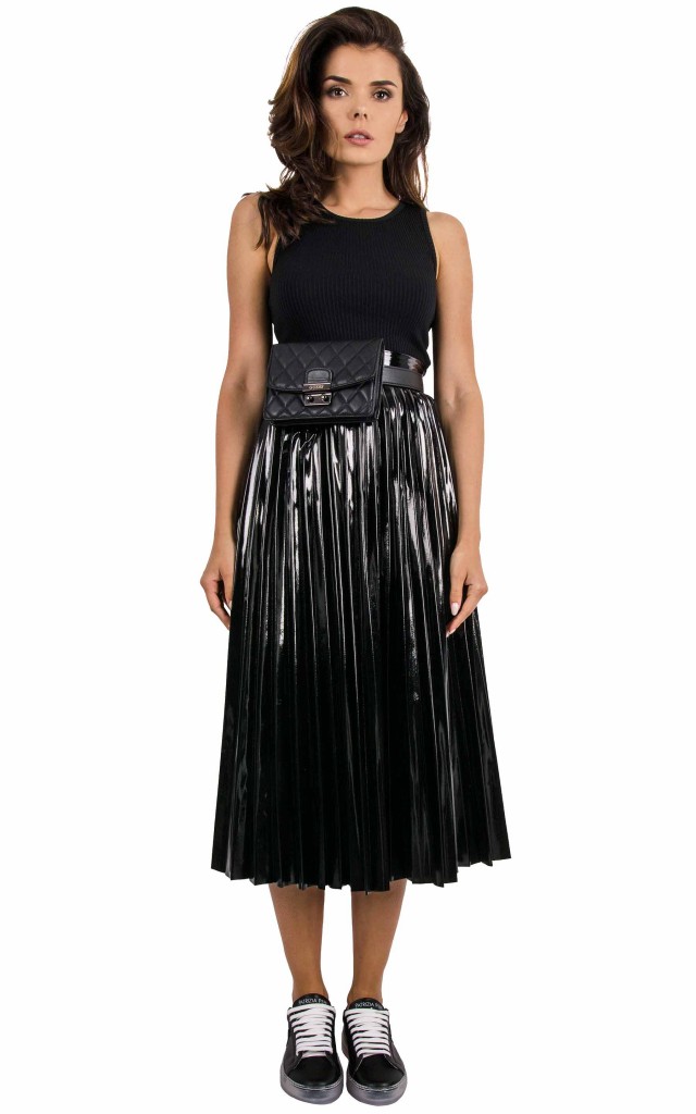 Spódnica Plisy Guess Shine Black