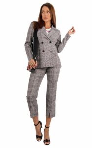 Spodnie Guess California Check White Black