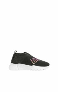 Sneakersy Running Moschino Calze Stretch Military
