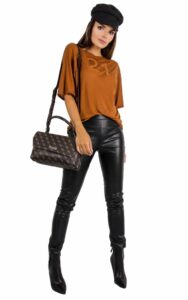 T-shirt N21 Logo Milano Cognac