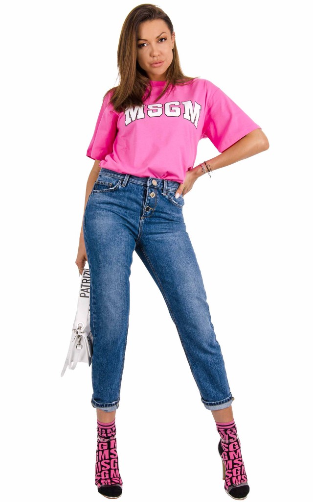 Jeansy  Liu Jo Straight Heart Denim Blue