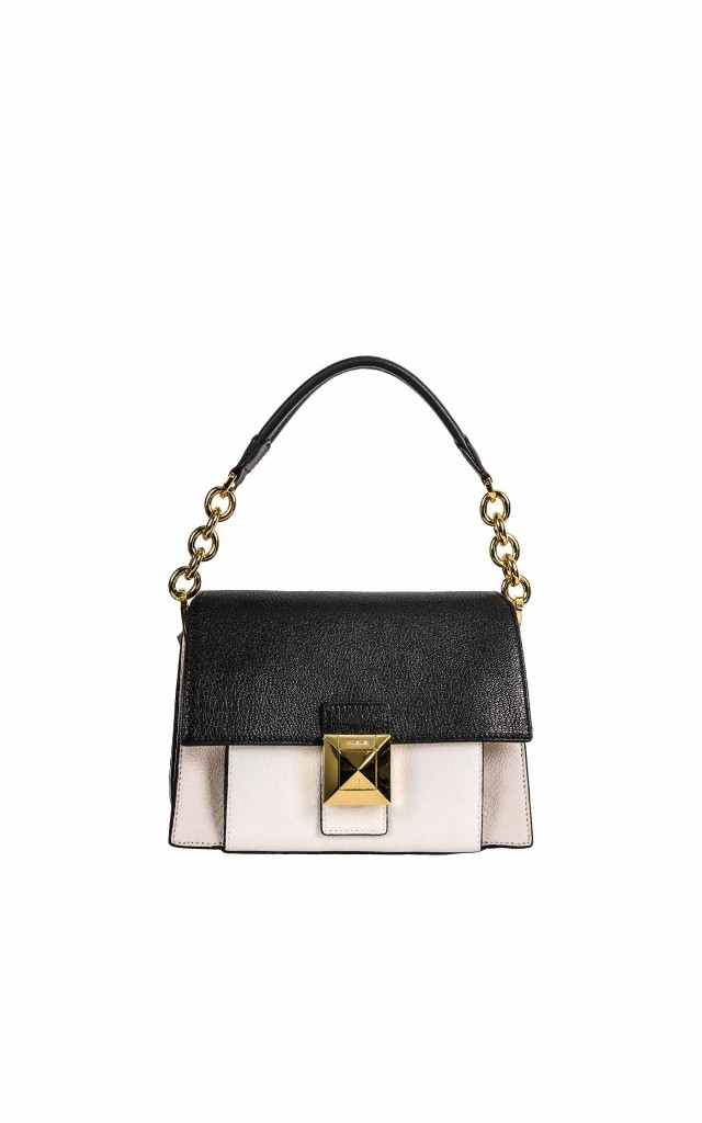 Torebka Furla Logo Lino Nero Chalk