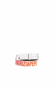 Pasek Patrizia Pepe Bianco Fluo Orange