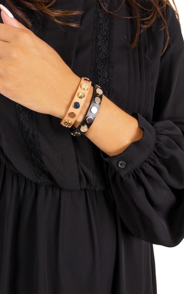 Bransoletka Tory Burch Black Gold Silver Rose