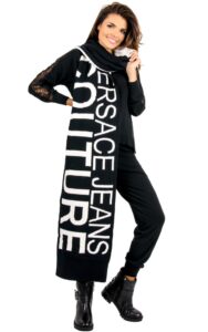 Szal Versace Jeans Couture Black White
