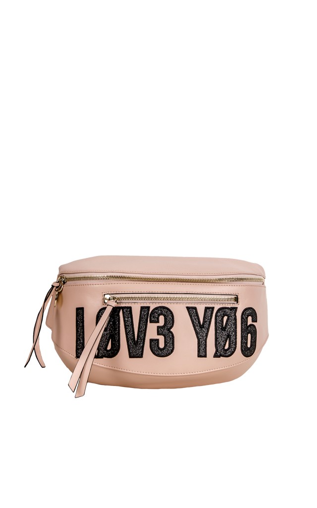 Torebka Belt Bag Valentino Logo Light Nude
