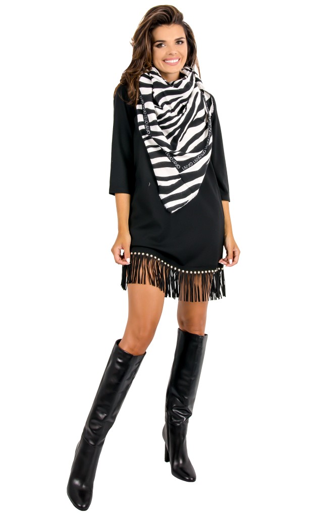 Chusta Liu Jo Logo Zebra Spots