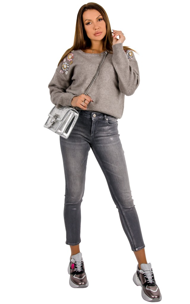 Jeansy Silvian Heach Push Up Denim Grey