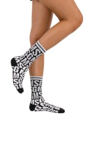 Skarpetki MSGM Logo White Black