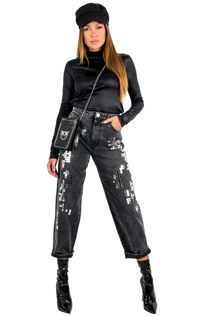 Spodnie Deja Vu Boy Cropped Pinko Grey