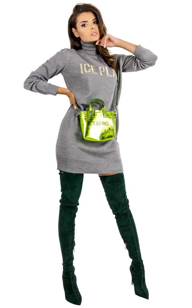 Sukienka Ice Play Logo Grey Silver