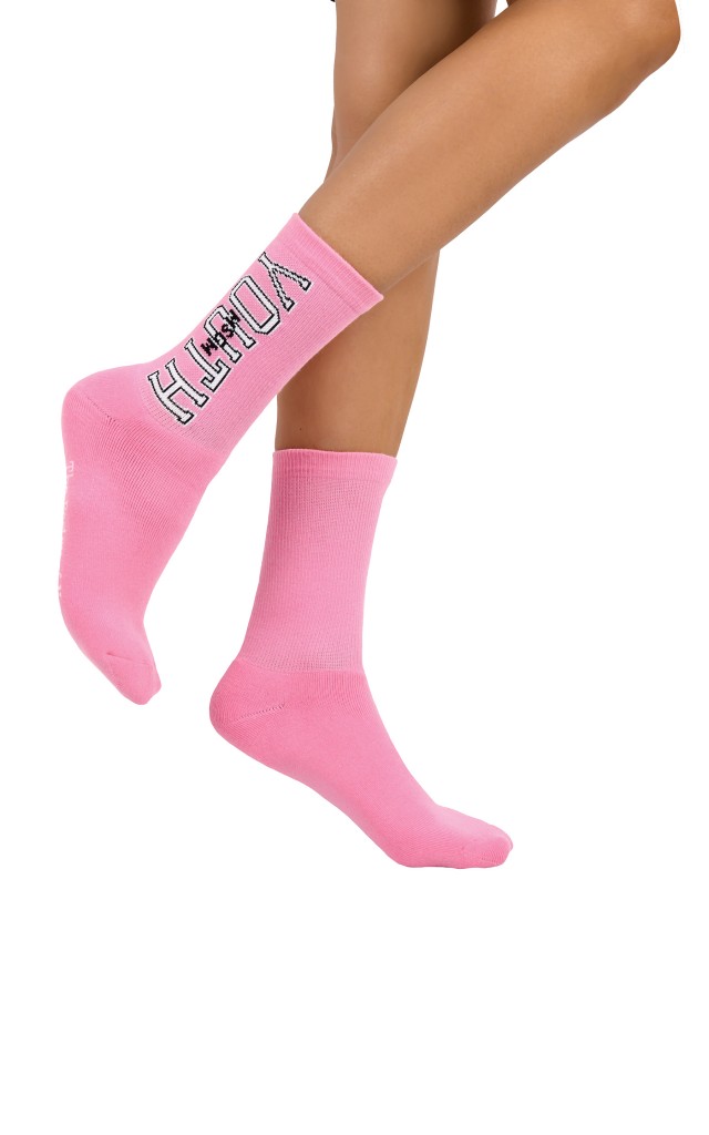 Skarpetki MSGM Logo Pink