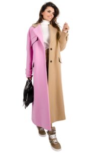 Płaszcz Maxi MSGM Logo Pink Beige