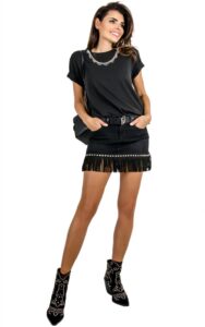 T-shirt Jewelery Twin Set Nero