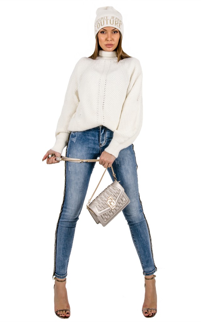 Sweter Golf Pinko Mega Mix White
