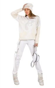 Sweter Iceberg Logo Bella White