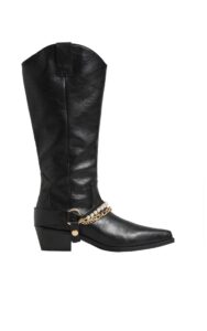 Kozaki Cowboy Pearls Twin Set Nero