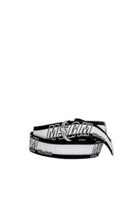 Pasek Logo MSGM Black And White