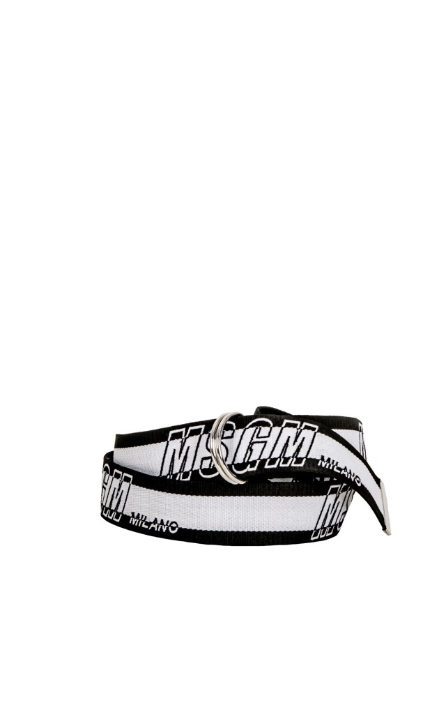 Pasek Logo MSGM Black And White