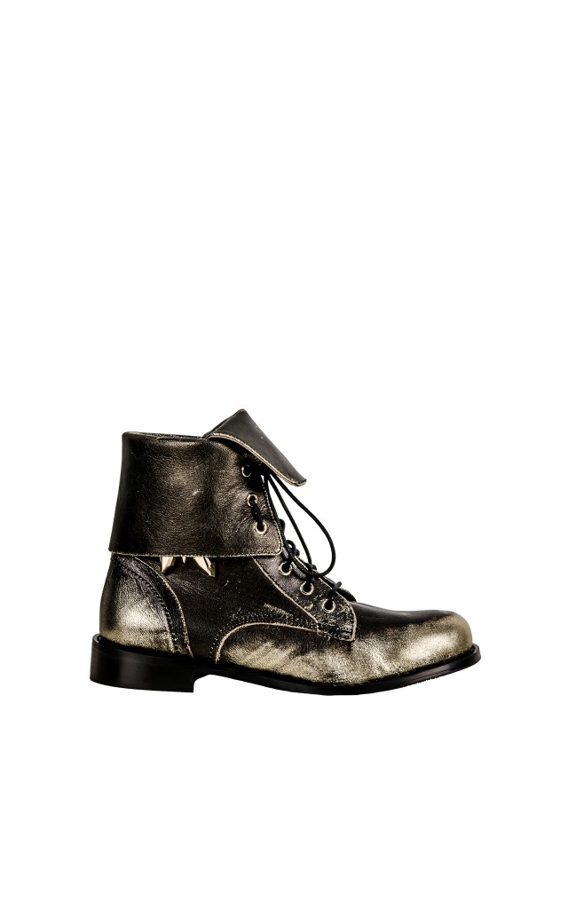 Botki Worker Patrizia Pepe Black Gold