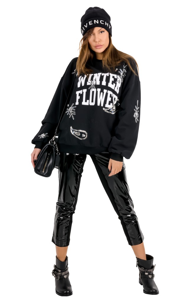 Spodnie Guess Latex Black
