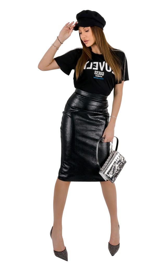 T-shirt Guess Cristals Black