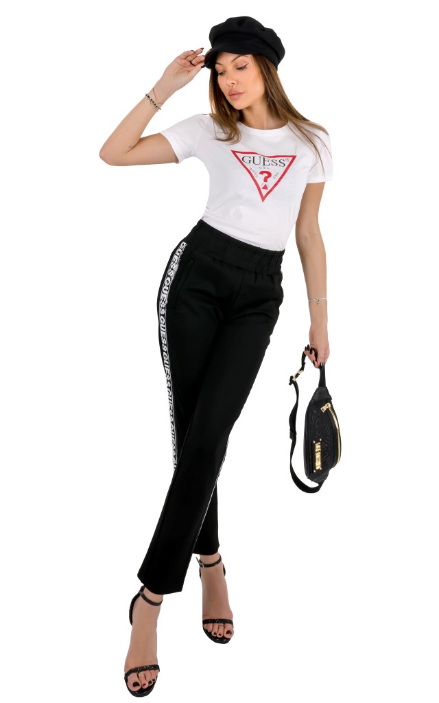 T-shirt Guess Straight Logo White
