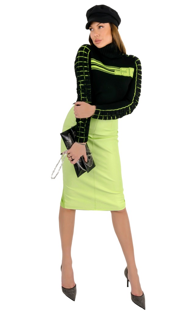 Spódnica Elisabetta Franchi Events Lime