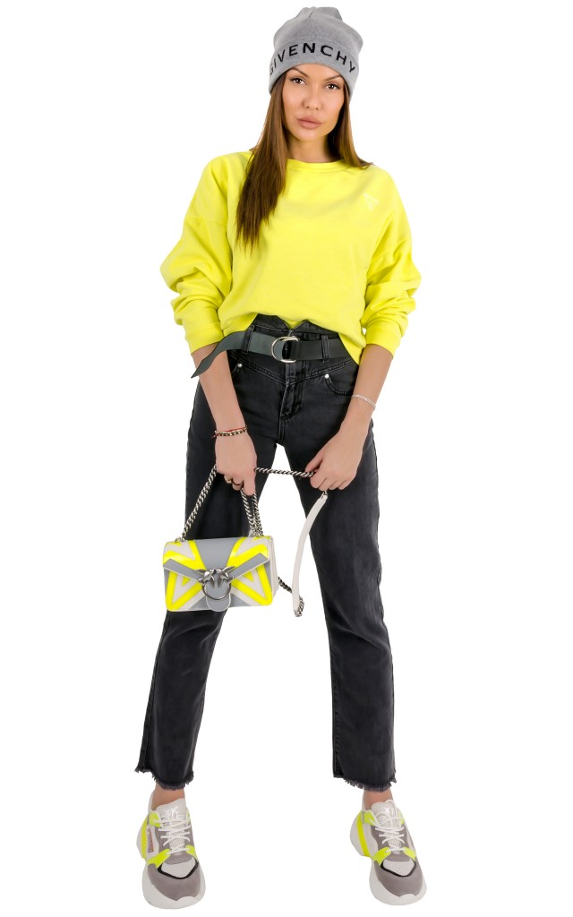Bluza Guess Logo Neon Yellow