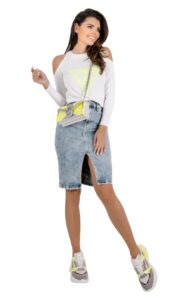 Sweter Open Logo Guess White