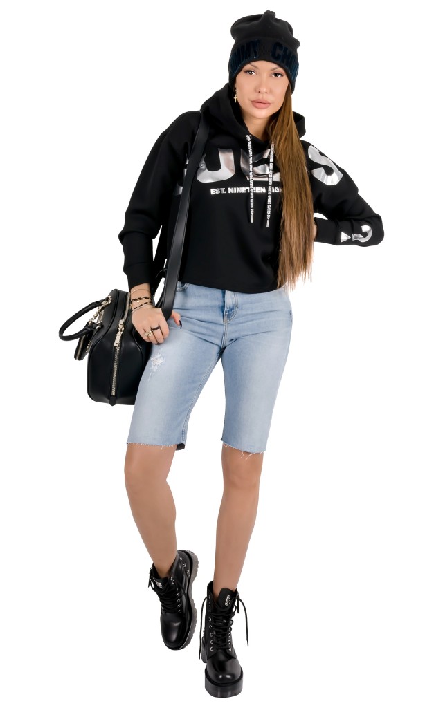 Bluza Shoulder Logo Guess Black