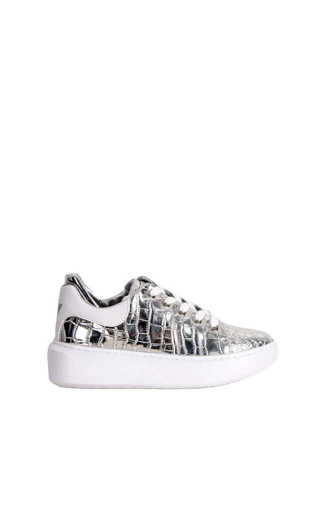 Sneakersy Guess Alligator Silver