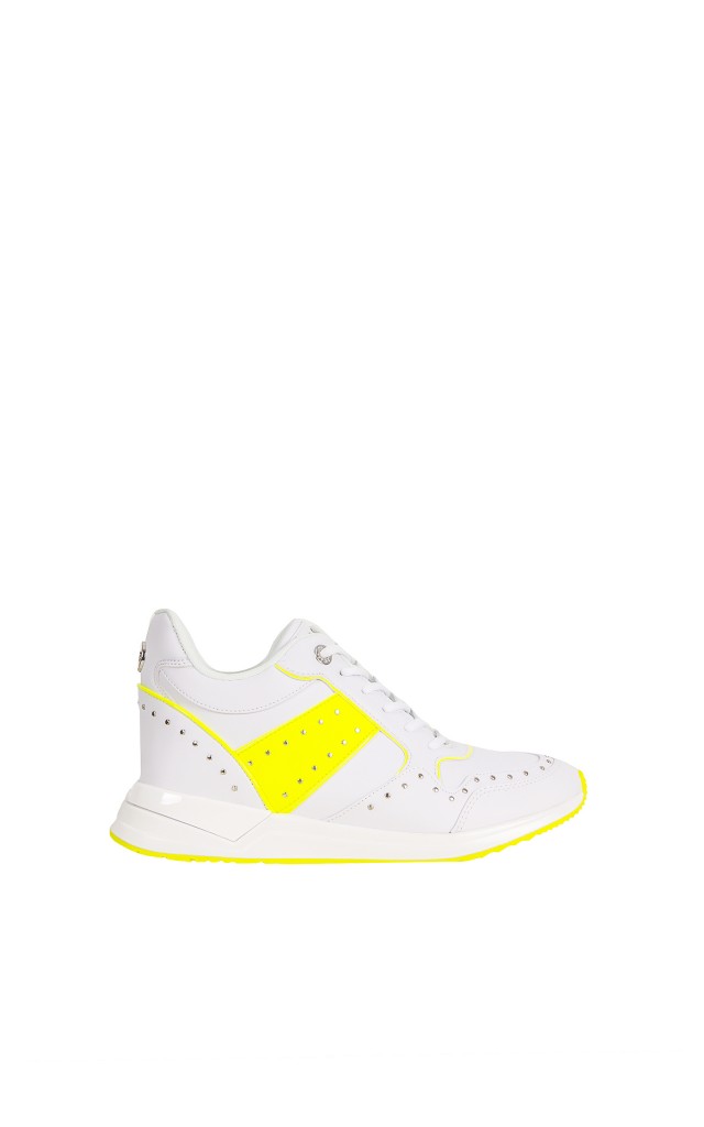 Sneakersy Z Nitami Guess Neon Yellow White