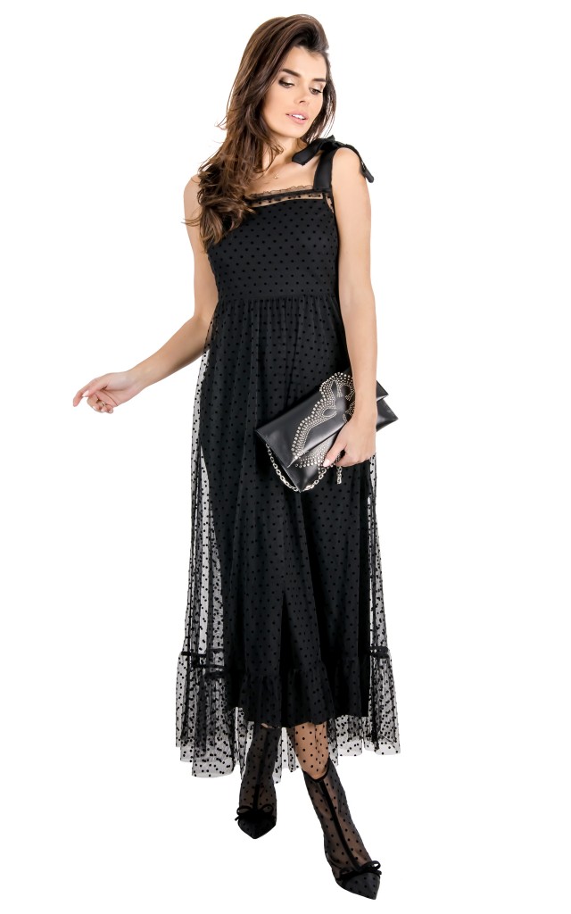 Sukienka Maxi Dots Valentino Black