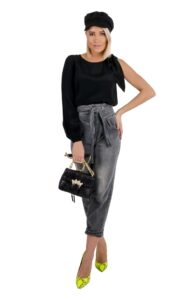 Bluzka Asymetric Twin Set Nero