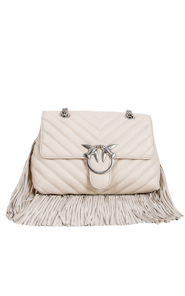 Torebka Pinko Love Puff Fringes White