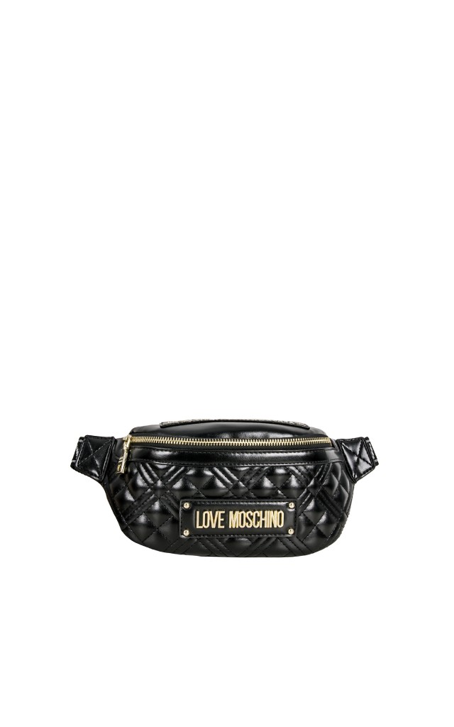 Nerka Logo Moschino Pikowanie Nero