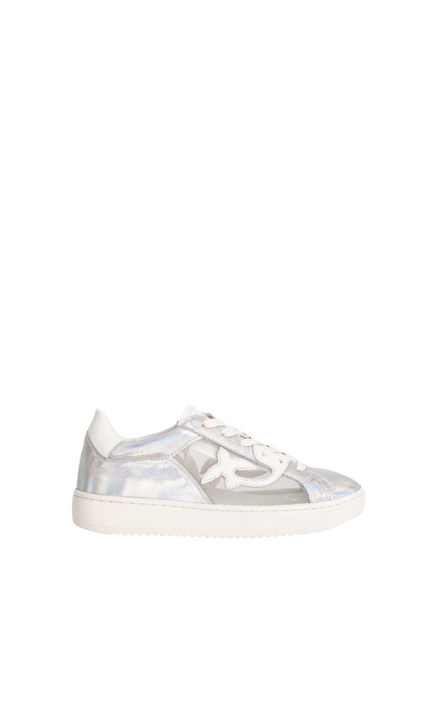 Sneakersy Liquirizia Pinko Argento Bianco