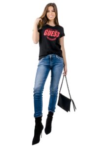 T-shirt Logo Sunshine Guess Black