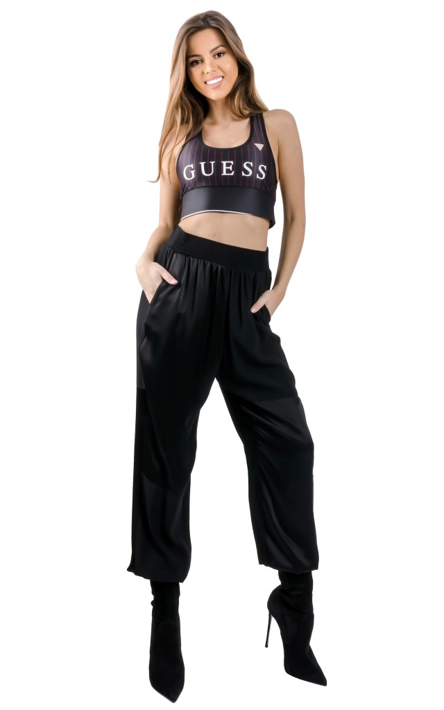 Top Guess Red Stripes Black