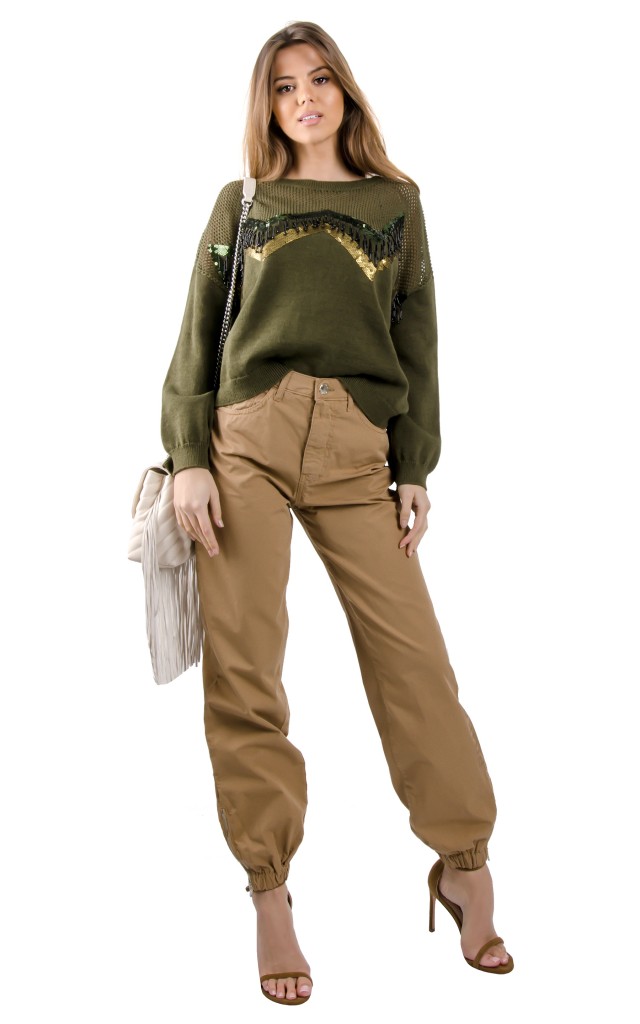 Sweter Liu Jo Logo Militarie