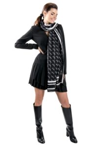 Chusta Twin Set Logo Avorio Nero