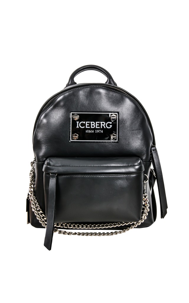 Plecak Iceberg Chain Pelle Nero
