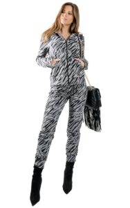 Spodnie Zebra Print Moschino Grey