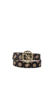 Pasek Dwustronny Logo Guess Black