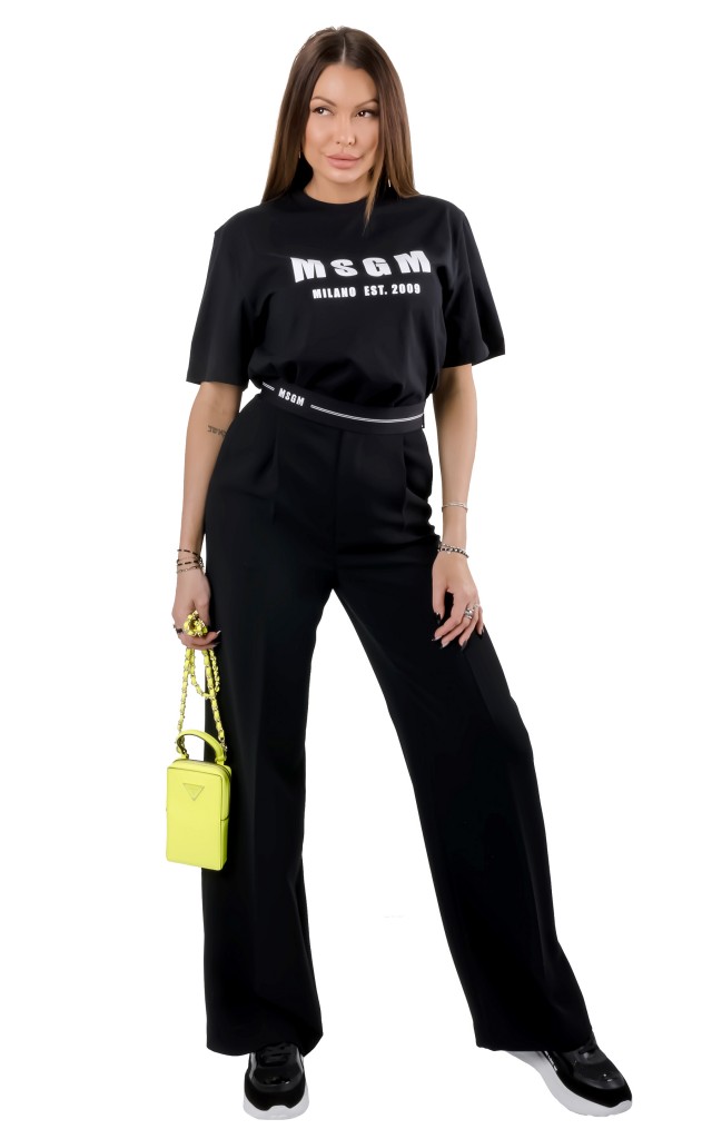 T-shirt Simply MSGM Logo Black
